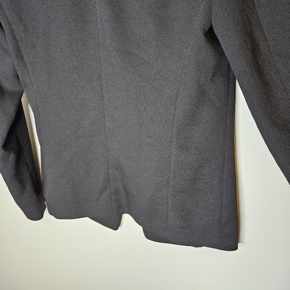 Aritzia Babaton Keith Blazer Jacket Sz 2 Open Front Black Minimalist Corporate - Picture 13 of 14